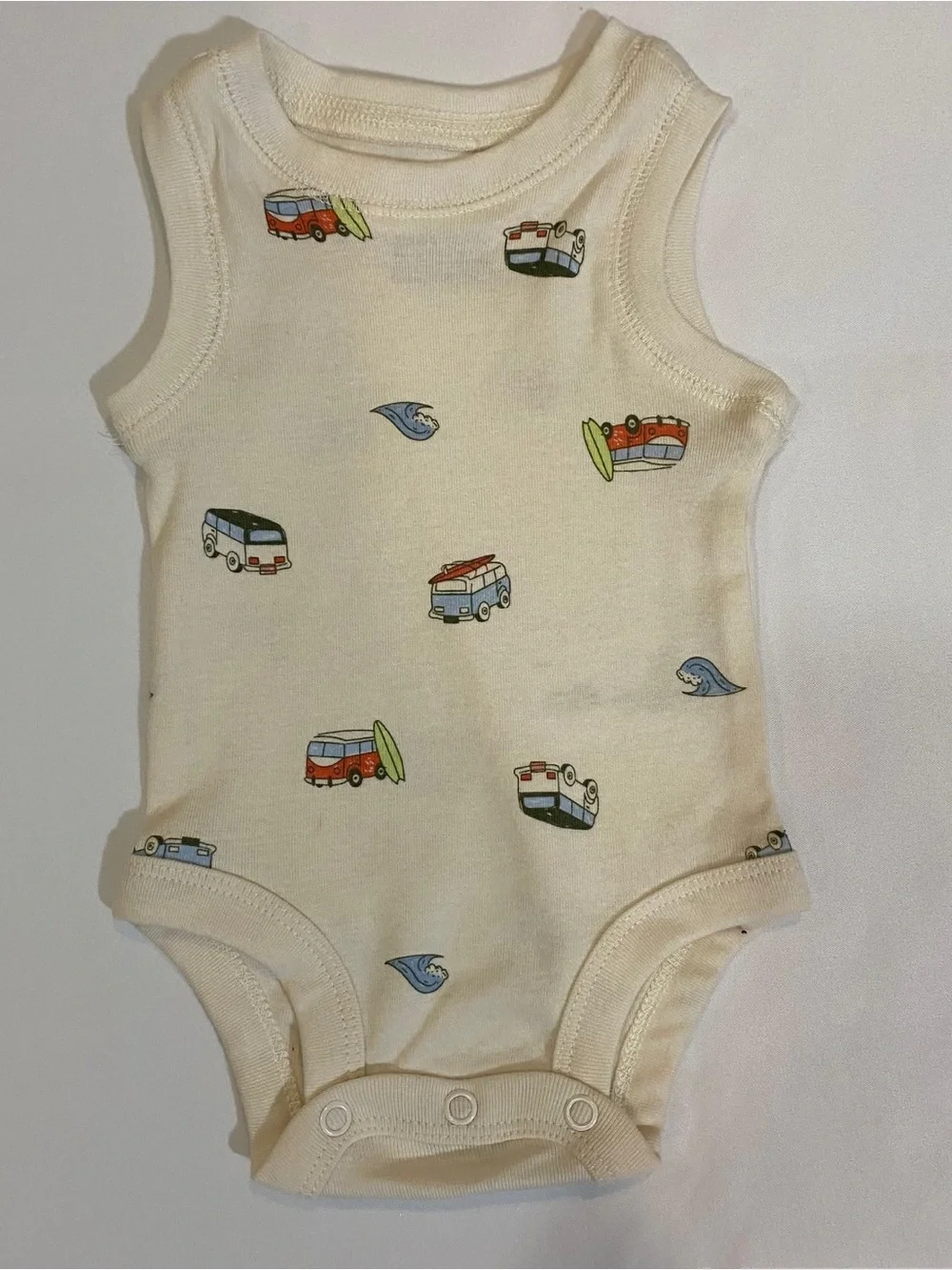 Carter's Coral-Trim Surf Graphic Tee & Printed Bodysuit Set